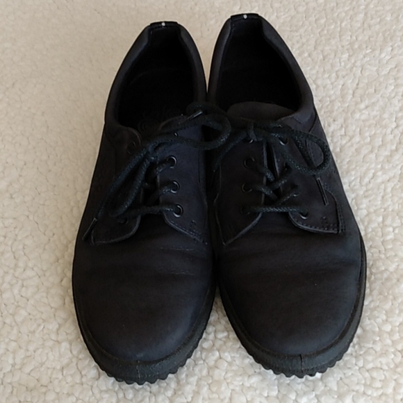 ecco soft Shoes - WMNS Ecco Soft shoes navy blue lace-ups